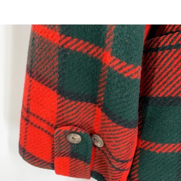 Polo by Ralph Lauren Red Wool Tartan Long Coat Women’s Size XL